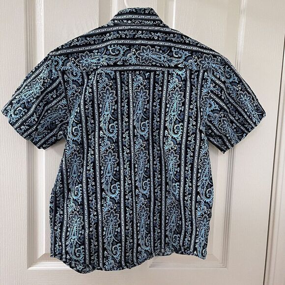 Panhandle Select Western Pearl Snap Short Sleeve Shirt Top Boys Size M 10 - Picture 9 of 13